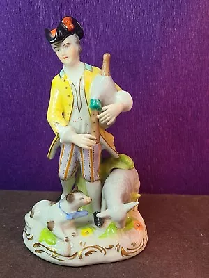 Buy Antique 19th German ERNST BOHNE SONS Porcelain Figurine Shepherd Group • 24.99£