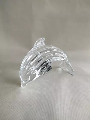 Buy Pretty Waterford Irish Ireland Crystal Art Glass Dolphin Paperweight Figure • 30£