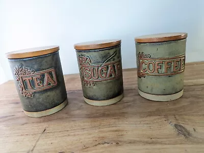 Buy Tremar Pottery Kitchen Storage Jars. Tea, Coffee And Sugar. Vintage Cornish  • 29£