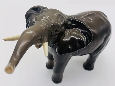 Buy Vintage Beswick Elephant With Tusks England 7”Long Brown 33 • 18.22£
