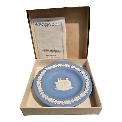 Buy Wedgwood Jasper Ware Blue Trinket Dish Vintage Stoneware Boxed Tower Bridge • 14.99£