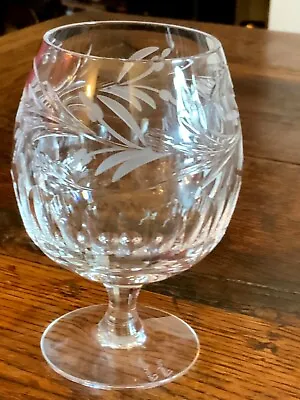 Buy Lovely Royal Brierley Cut And Etched Crystal Brandy Glass • 16£