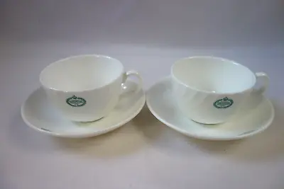 Buy 2 X Minton Signature White China Tea Cups & Saucers – Good Cond • 5£