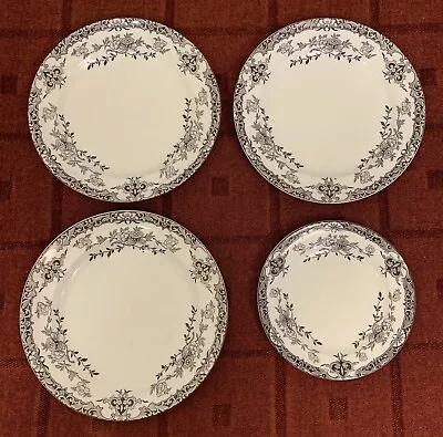 Buy 4 Vintage Burleigh Ware Orient Floral Side Plates, 3 X 9.5”, 1 X 7.5” • 10£