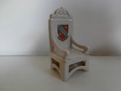 Buy Vintage Carlton Ware Crested China City Of Bangor Wales Elegant Throne Very Rare • 69£