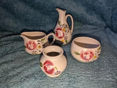 Buy Collection Of 4 Pieces E Radford Hand Painted (EG) Floral Ceramics - VGC • 9.50£