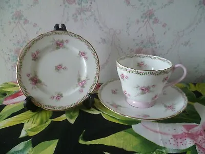 Buy Shelley English China Tea Cup Saucer Small Plate Pink Rose Spray 13525 • 9£