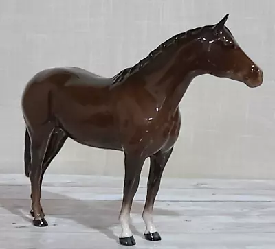 Buy Beswick Vintage Rare Large Brown Gloss Thoroughbred  Stallion Horse No. 1772 • 54.99£