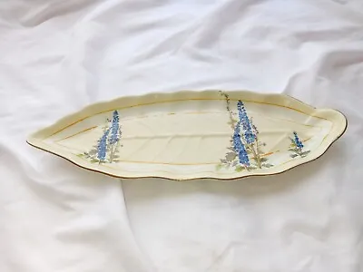 Buy John Tams: Tams Ware: Rare Vintage 1930s Delphineum Spire Leaf Shaped Plate • 19.99£