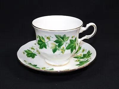 Buy QUEEN ANNE Green Grape Vine Fine Bone China England Cup And Saucer Set Gold Trim • 12.27£