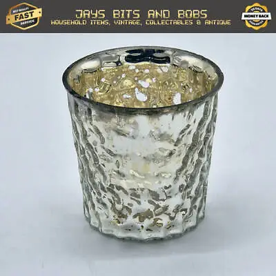 Buy Bubble Tea Light Gold Holder Votive Candle Holder 6.5cm X 7cm Glass Christmas • 4.99£