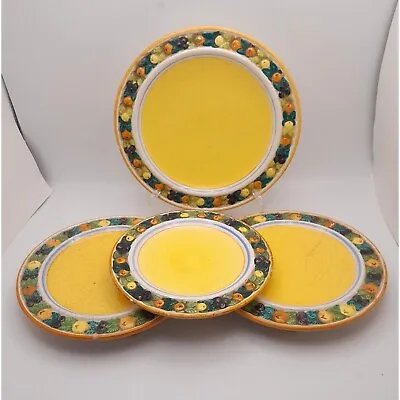 Buy VTG Collection Of 4 Della Robbia Italian Majolica Pottery Plates Stands - READ • 17.78£
