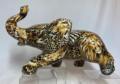 Buy China Elephant With African Animal Print Zebra Lion Etc. Decorative Ornament • 8.50£