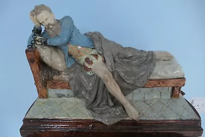 Buy 19th Century English/doulton 51cm Pottery Model Of C Columbus In Prison On A Bed • 1,495£