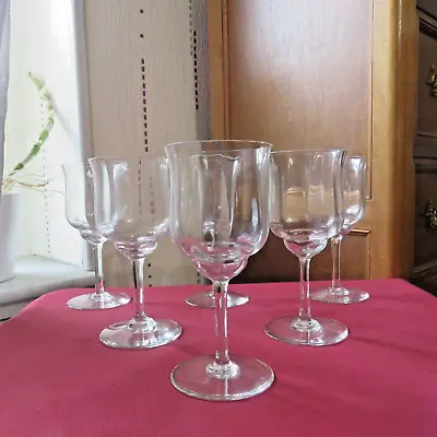 Buy 6 Glasses Wine Crystal Of Baccarat Model Capri H 13,4 Signed • 140.86£