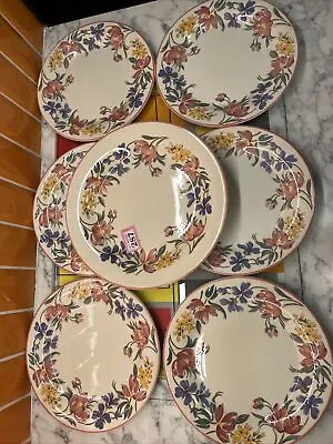 Buy 7pc VTG Staffordshire Chelsea Floral Tableware 11.75” & 10.25 Dinner Plates • 29.75£