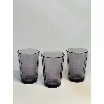 Buy VTG Circleware Tumbler Juice Glasses Optic Windowpane Amethyst Purple Set Of 3 • 21.77£