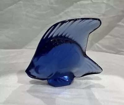 Buy Lalique France Fish Sculpture In 'Blue' No Box • 94.72£