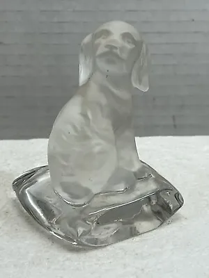 Buy Lead Crystal Glass Puppy Dog On Pillow Figurine Nachtmann - Germany • 9.60£