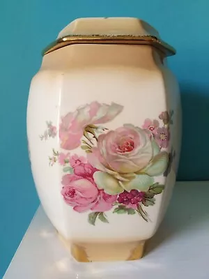 Buy Vintage Ceramic Gilded Floral Ginger Jar By Blakeney • 16£
