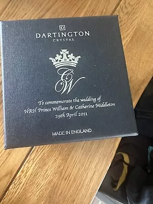 Buy Dartington Crystal William And Kate Wedding Glass In Box • 5£