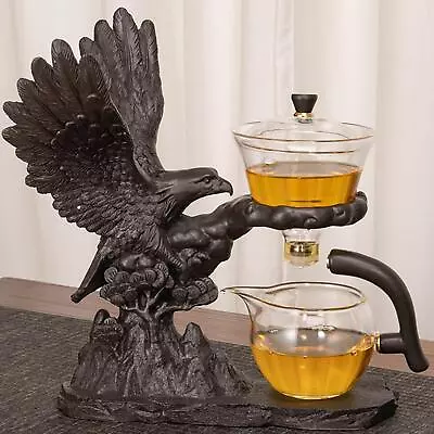 Buy Lazy Kungfu Glass Tea Set Creative Hawk Teapot For Tea House Home Family • 44.78£