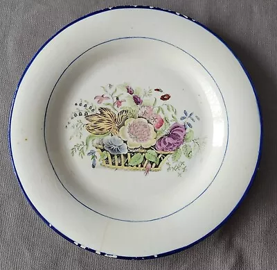 Buy Staffordshire Basket Of Flowers Dessert Plate C1810-20 Pat Preller Collection • 10£