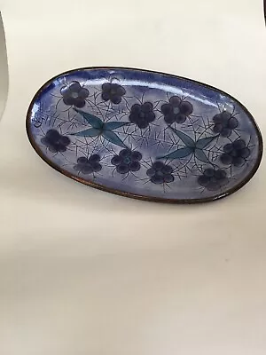 Buy Chelsea Pottery Oval Dish With Floral Decoration • 32£