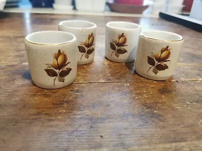 Buy 4 Kernewick Duchy Direct Cornish Pottery  Rose Pattern  Egg Cups • 3£