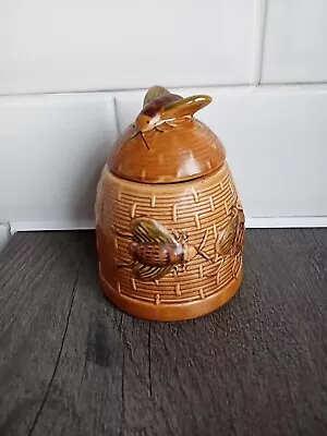 Buy Vintage Ceramic Glazed Lidded Honey Beehive Pot/Jar With Decorative Bee Design • 7.50£