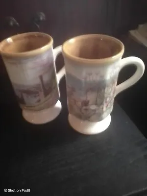 Buy 2 Presingoll Pottery Cornish Mugs £15 Pair (Read Description) • 14.99£