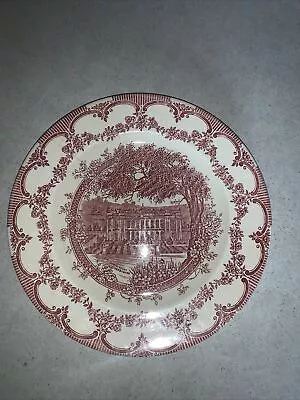 Buy English Ironstone Tableware  Pink Countryside Plate Chatsworth House Derbyshire • 2£