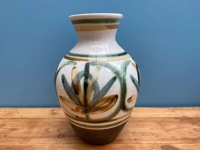 Buy Cinque Ports Pottery Vase The Monastery Rye, 23 Cm Tall Grass Blade Design • 25£