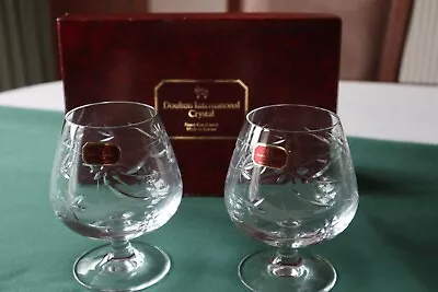 Buy 2 Superb Royal Doulton  Jasmine  Brandy Glasses In Original Box And Labels • 39£