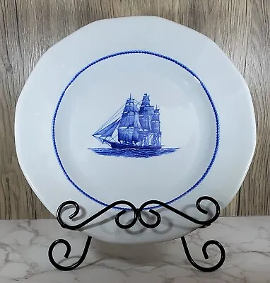 Buy Wedgewood  American Clipper  Blue Vintage 10 1/4  Porcelain Dinner Plate • 43.59£