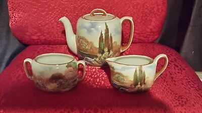Buy Royal Doulton Series Ware Teapot,Sugar Bowl & Milk Jug Woodley Dale Pattern. • 125£