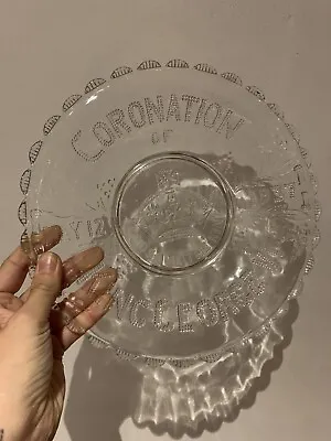 Buy King George VI Coronation Pressed Glass Commemorative Plate May 12th 1937  • 5£