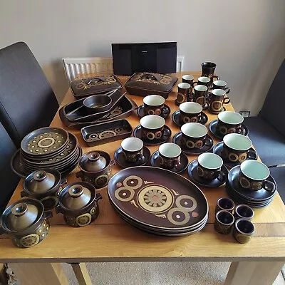 Buy 44 PIECE DENBY ARABESQUE 1970s TABLEWARE MIXED SELECTION- COLLECTION ONLY • 95£