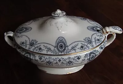Buy Vintage Fieldings Devon Ware Blue And White Neo Classical Style Tureen And Ladle • 42£