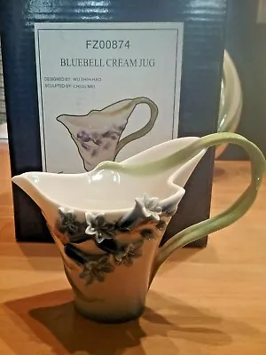 Buy Franz Porcelain Bluebell Cream Jug FZ00874 Mint In Box • 44.95£