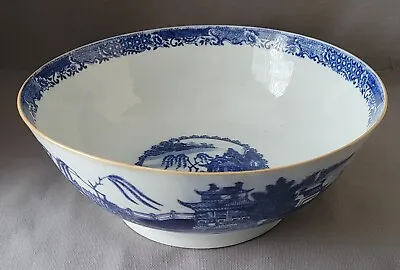 Buy New Hall Triple Willow Pattern Large Punch Bowl C1790s Pat Preller Collection • 200£