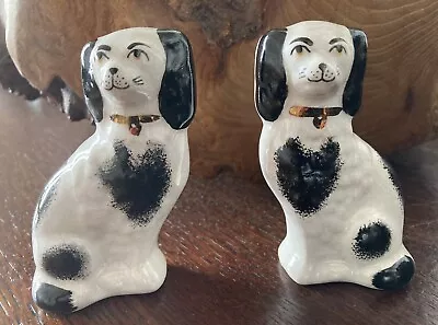 Buy Antique Miniature Spaniel Wally Mantle Dogs X 2 • 24.99£