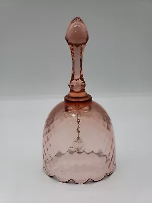 Buy Pink Oblong Glass Bell With Scalloped Base  • 14.14£