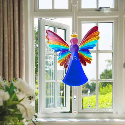 Buy Suncatcher Stained Glass & Metal Rainbow Hanging Window Decoration With Hooks • 13.95£