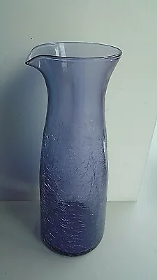 Buy Vintage Mid Century Modern Blenko Style Amethyst Crackle Glass Water Carafe • 15£