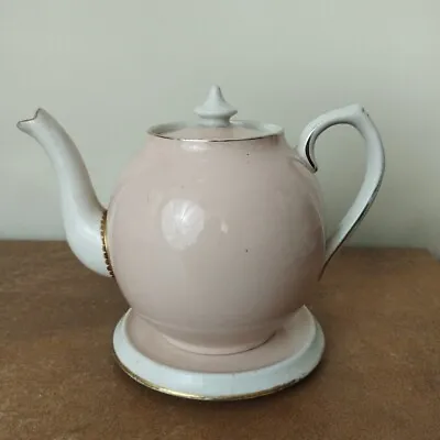 Buy Antique, C.1910, W&R Early Carlton Ware, Salmon Pink Tea Pot RARE, A/F • 17.95£
