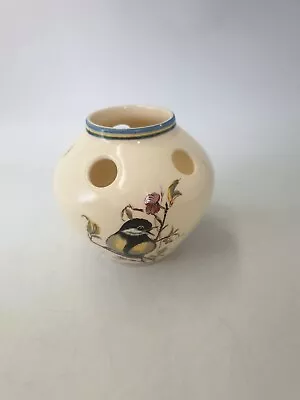 Buy Vintage Brixham Devon Studio Pottery Posy Vase Pot Various Birds Bullfinch Tit • 14.99£