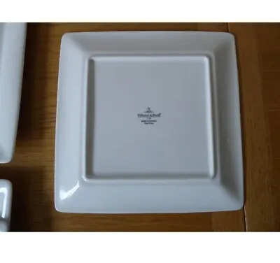 Buy 6 X Villeroy & Boch 11  Square Plates - White - Match New Wave • 60£