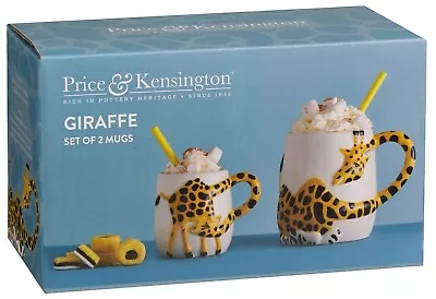 Buy 2x Price & Kensington Animal Giraffe Novelty Adult Kids Children Gift Boxed Mugs • 14.99£