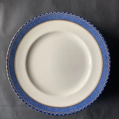 Buy Vintage Booths, Silicon China. Blue & Gold Rim. 7 XDinner Plates 25cm Dia. • 18£